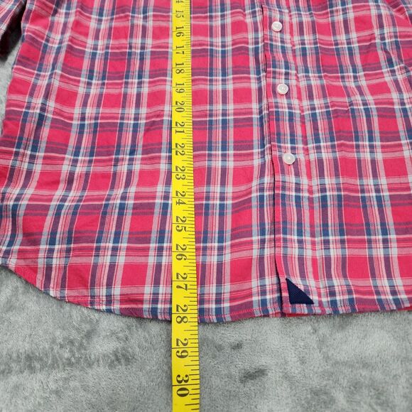 UNTUCKit Men's Pink Blue Button Up Plaid Shirt Size XL - Picture 9 of 13